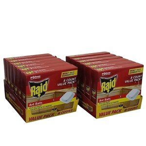 Raid Ant Baits Traps 8 Count Value Pack / 12 Retail Boxes Indoors/Outdoors -NEW